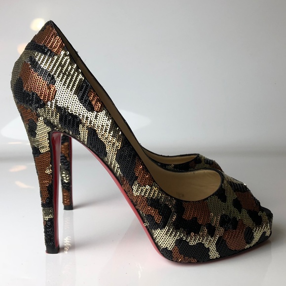 Christian Louboutin Shoes - Christian Louboutin Very Prive 120 Sequin Pumps 40
